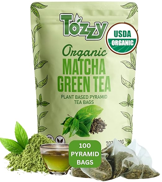 有机抹茶 + 绿茶 - 100 袋 | 仪式抹茶 + 全叶煎茶 | 植物性金字塔茶包